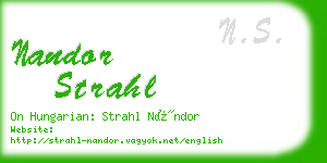 nandor strahl business card